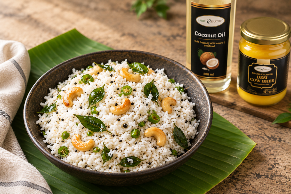 Coconut Rice taste good with Earth&Earthy coconut oil