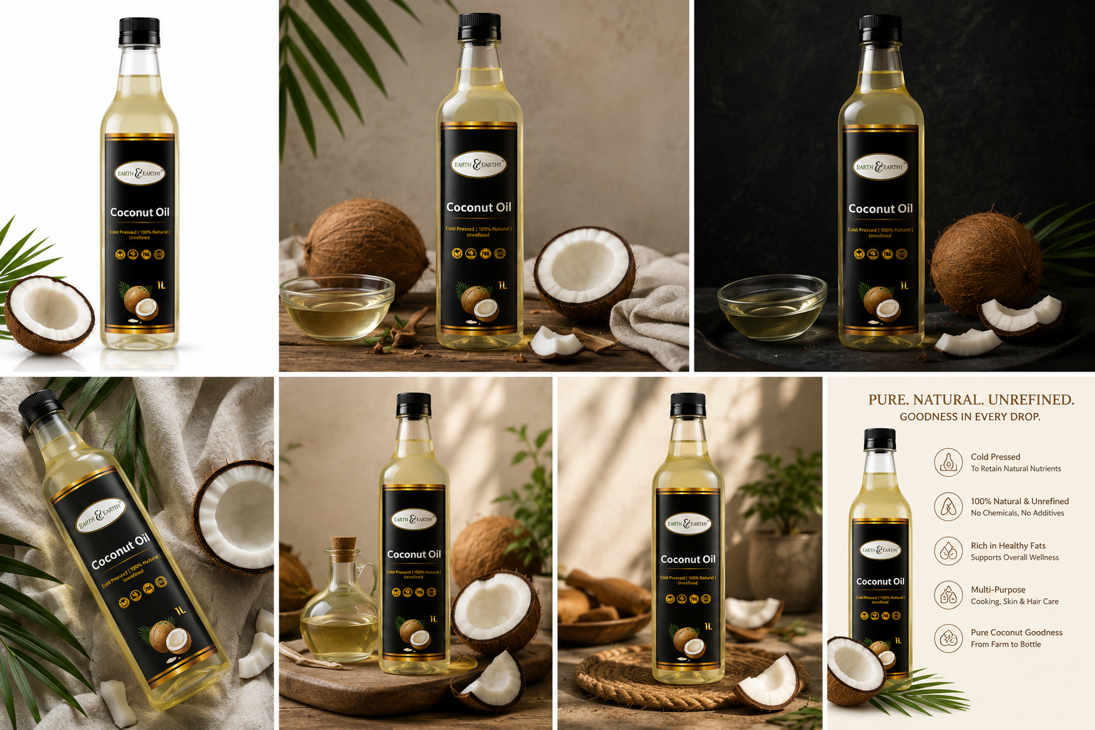 Virgin Coconut Oil Cold Pressed by Earth & Earthy