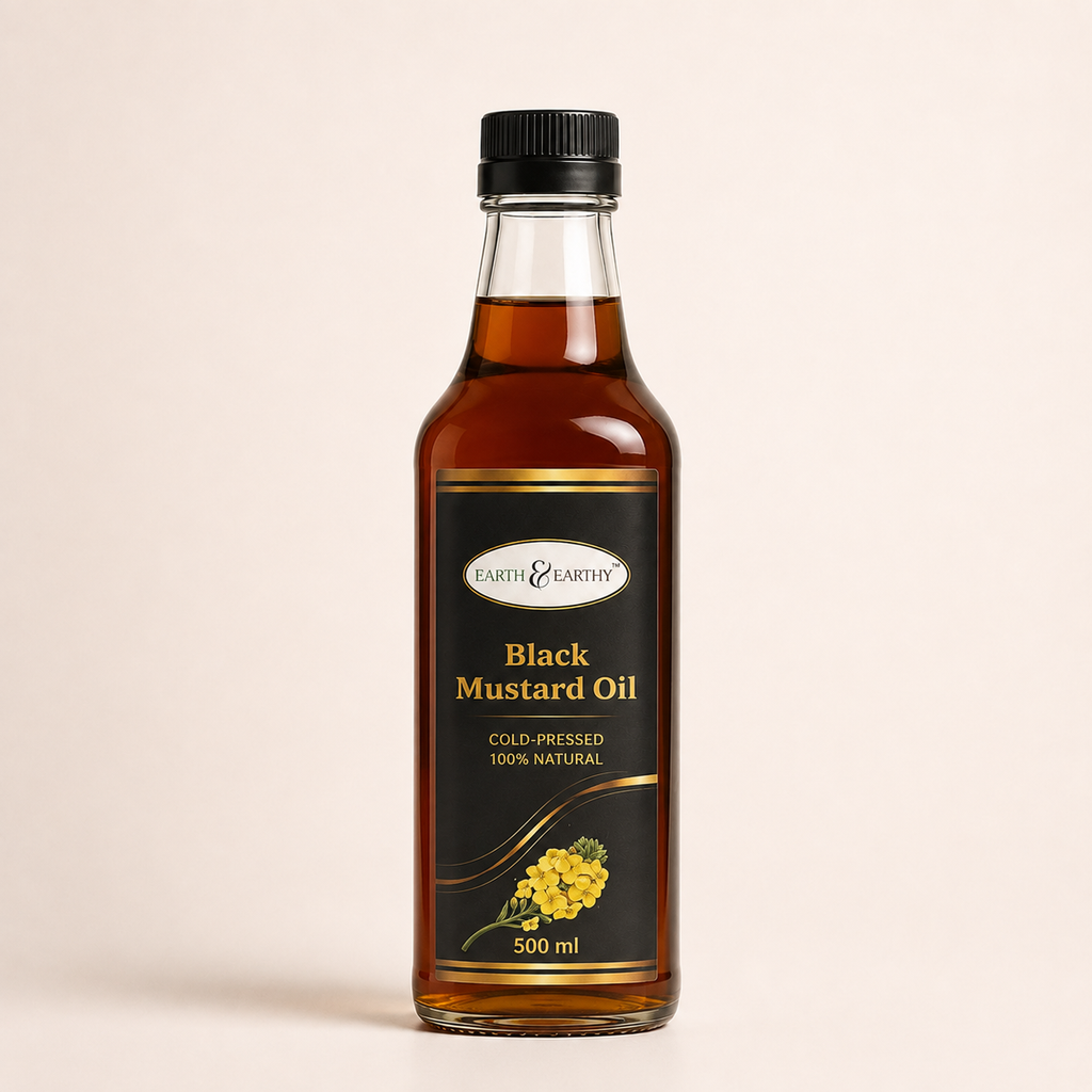 Organic Cold Pressed Black Mustard Oil | Earth & Earthy™