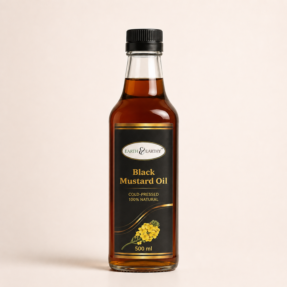 Organic Cold Pressed Black Mustard Oil | Earth & Earthy™