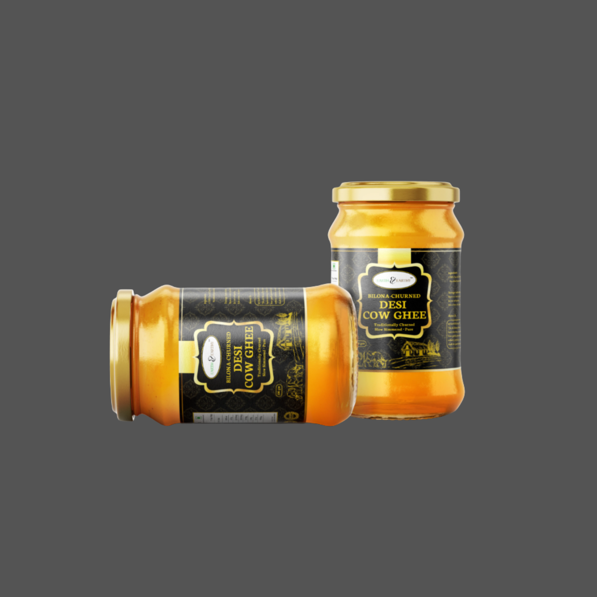 Earth & Earthy™ A2 Bilona Cow Ghee – Traditionally Churned, Pure & Desi
