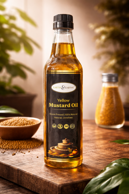 Earth & Earthy™ Premium Yellow Mustard Oil | Pure & Unrefined