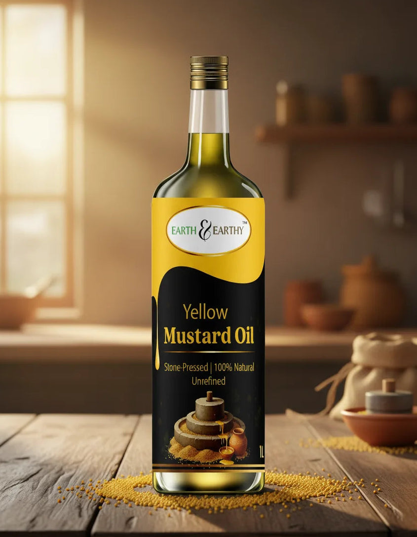 Earth & Earthy™ Premium Yellow Mustard Oil | Pure & Unrefined